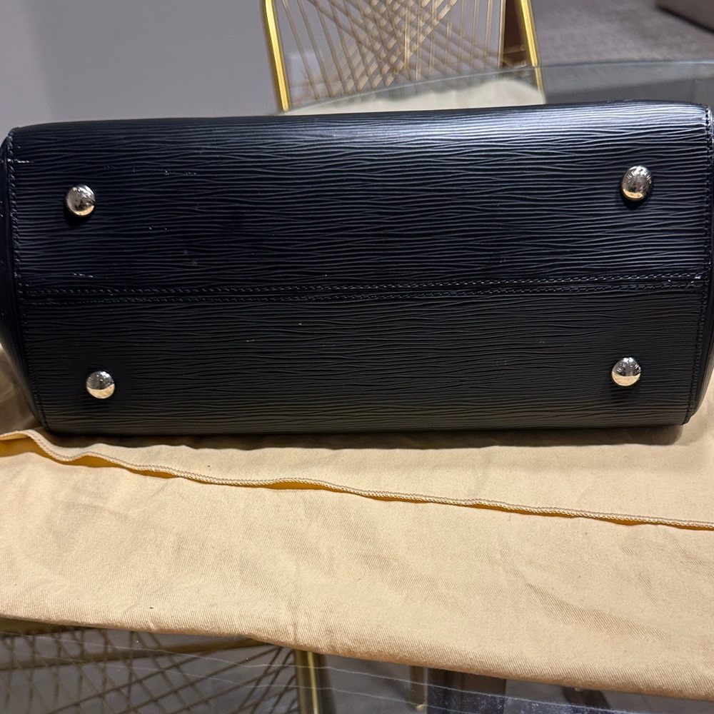 Louis Vuitton Black Epi Leather Structured Satchel with Shoulder Strap - Picture 12 of 12